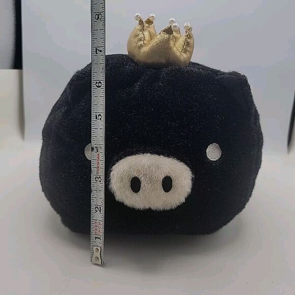 Monokuro Boo MB2410 Crown Black Pig San-x Large 10" Plush TAG Toy Doll japan - Picture 6 of 9